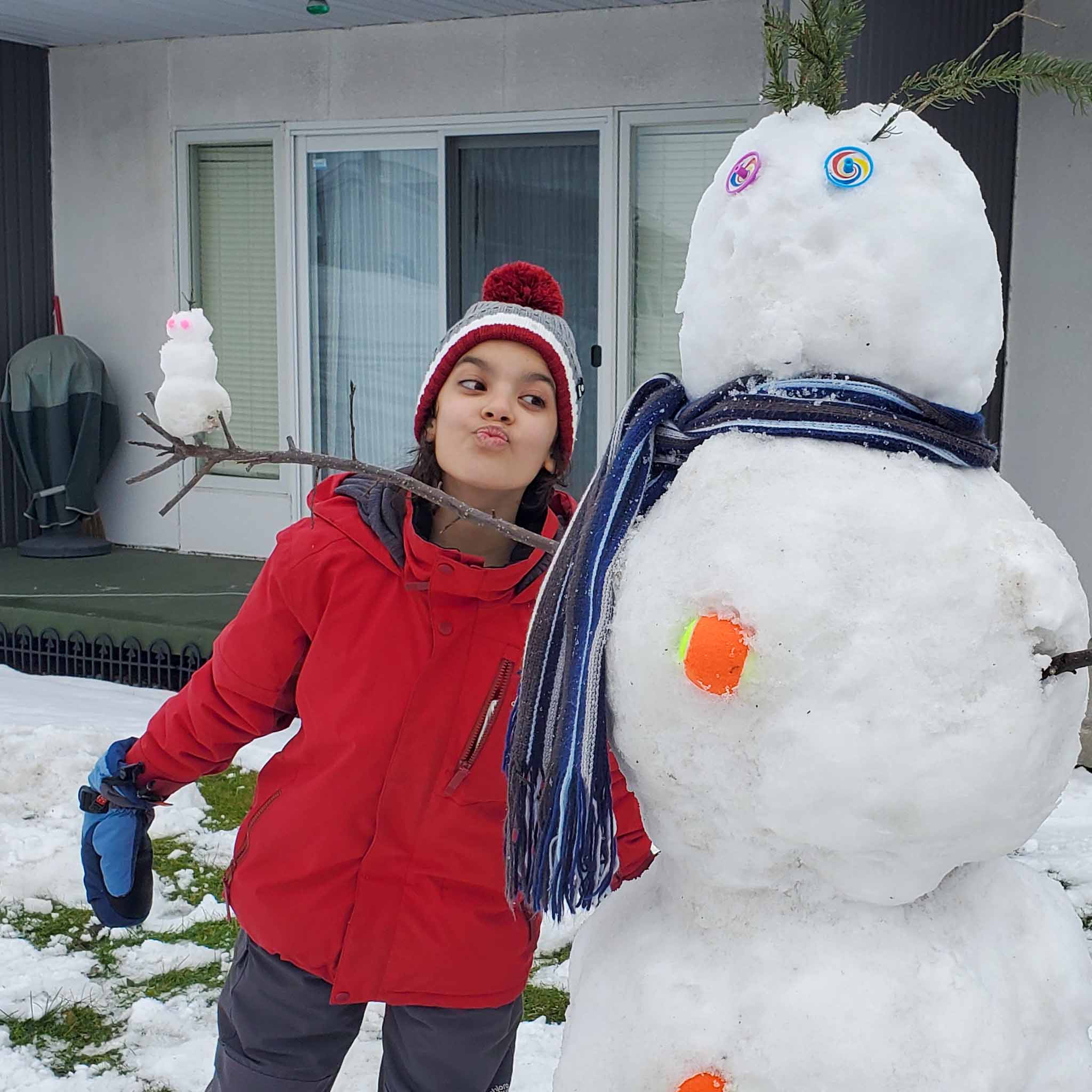 My first bonne homme de neige